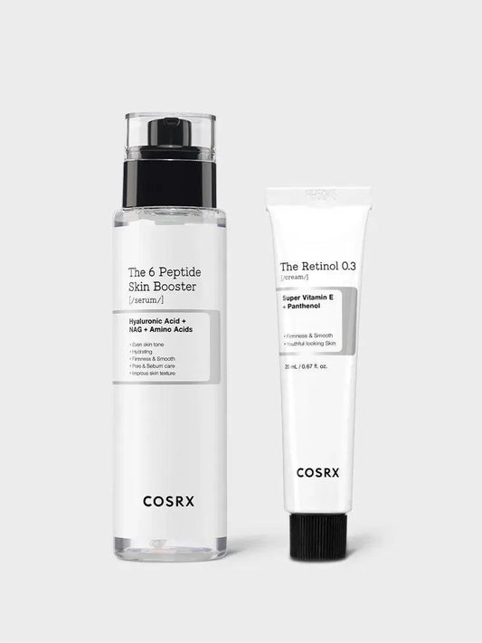 COSRX Deep Wrinkle Care Boost – 6 Peptide Skin Booster Serum and The Retinol 0.3 Cream set