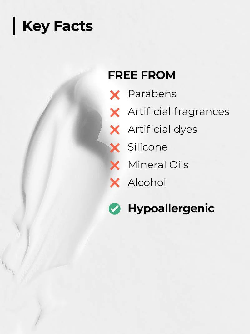 COSRX Propolis Light Cream key facts – free from parabens, artificial dyes, silicone; hypoallergenic