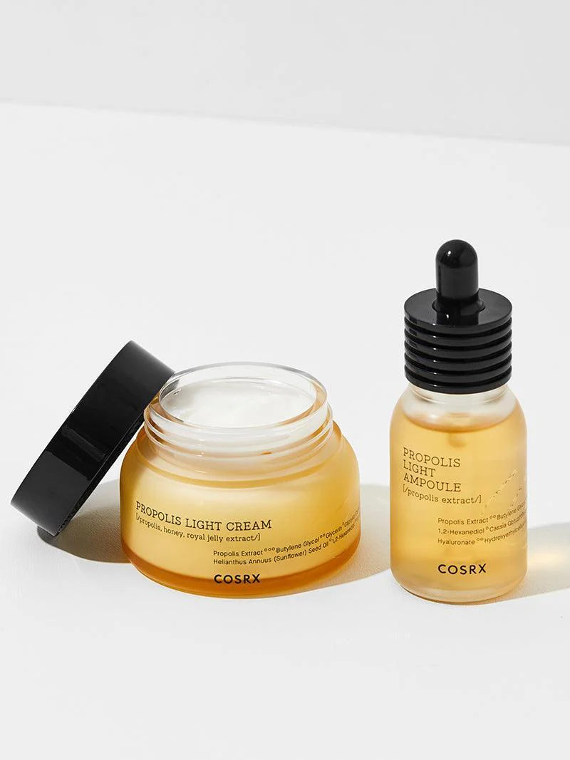 COSRX Full Fit Propolis Light Cream and Light Ampoule – propolis glow skincare set